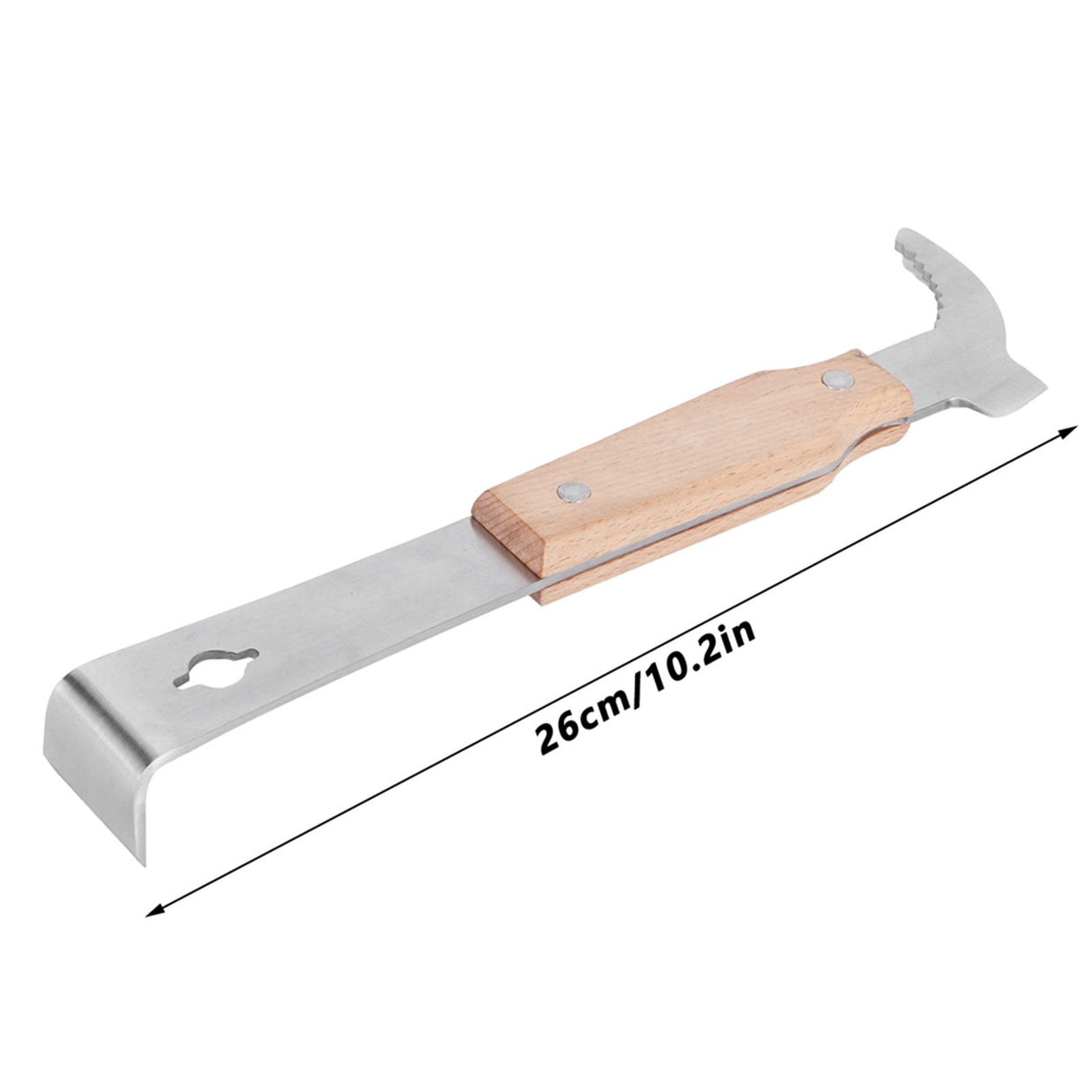 Honey Scraper Stainless Steel Beehive Honey Knife Cutter with Wood Handle Beekeeping Tool