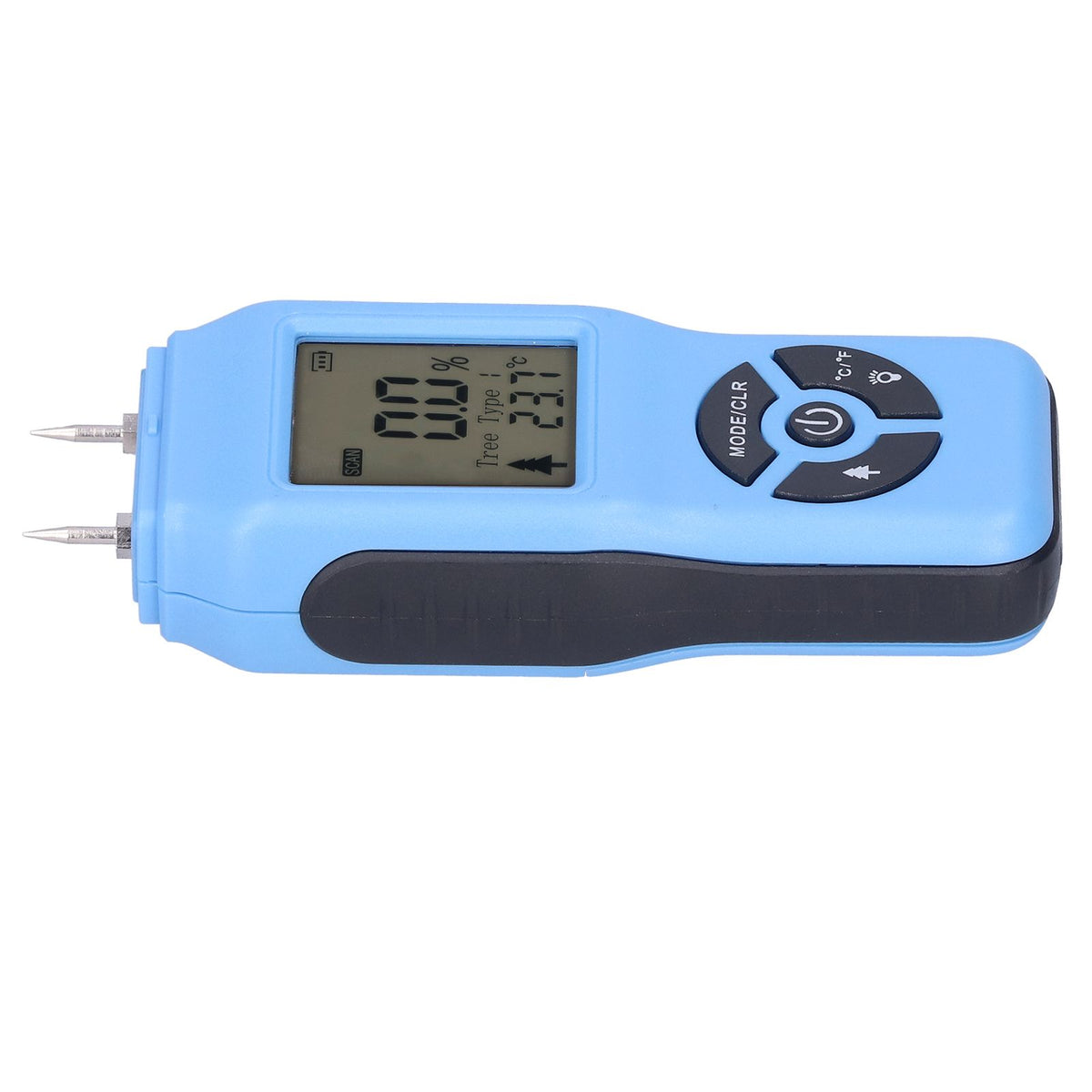 Digital Moisture Tester Portable Hand Held LCD Wood Timber Humidity Detector Accessory(Blue )