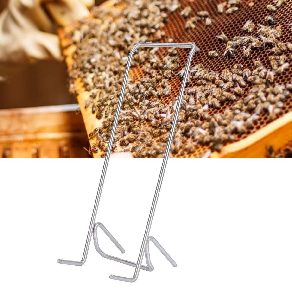 Bee Honey Bucket Stand Holder Stainless Steel Pouring Rack Beekeeping Accessories