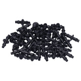 100PCS 4/7 2‑Way Connector Drip Irrigation Connector Fitting Garden Irrigation Accessories - Front View