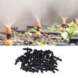 100PCS 4/7 2‑Way Connector Drip Irrigation Connector Fitting Garden Irrigation Accessories
