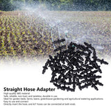 100PCS 4/7 2‑Way Connector Drip Irrigation Connector Fitting Garden Irrigation Accessories