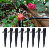 50PCS 360 Degree Adjustable Irrigation Drippers 8‑Hole Garden Irrigation Sprinkler for 4/7 Hose