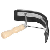 Horse Sweat Scraper with Wood Handle Non Slip Horse Cleaning Grooming Tool Farm Supplies - Top-Down View
