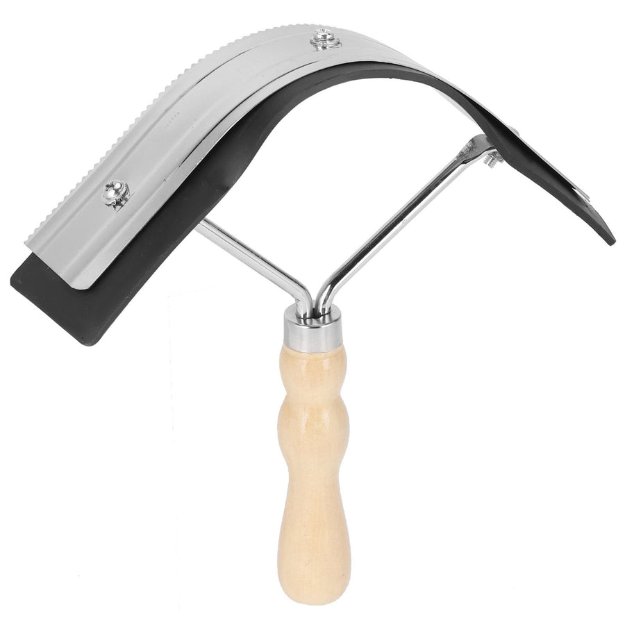 Horse Sweat Scraper with Wood Handle Non Slip Horse Cleaning Grooming Tool Farm Supplies