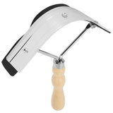 Horse Sweat Scraper with Wood Handle Non Slip Horse Cleaning Grooming Tool Farm Supplies - Low Angle