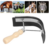 Horse Sweat Scraper with Wood Handle Non Slip Horse Cleaning Grooming Tool Farm Supplies - Extra Image
