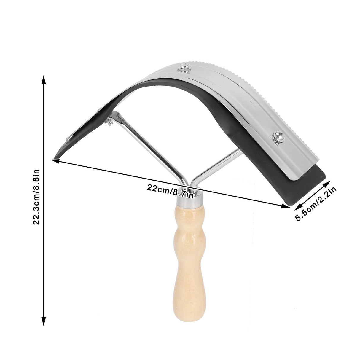 Horse Sweat Scraper with Wood Handle Non Slip Horse Cleaning Grooming Tool Farm Supplies