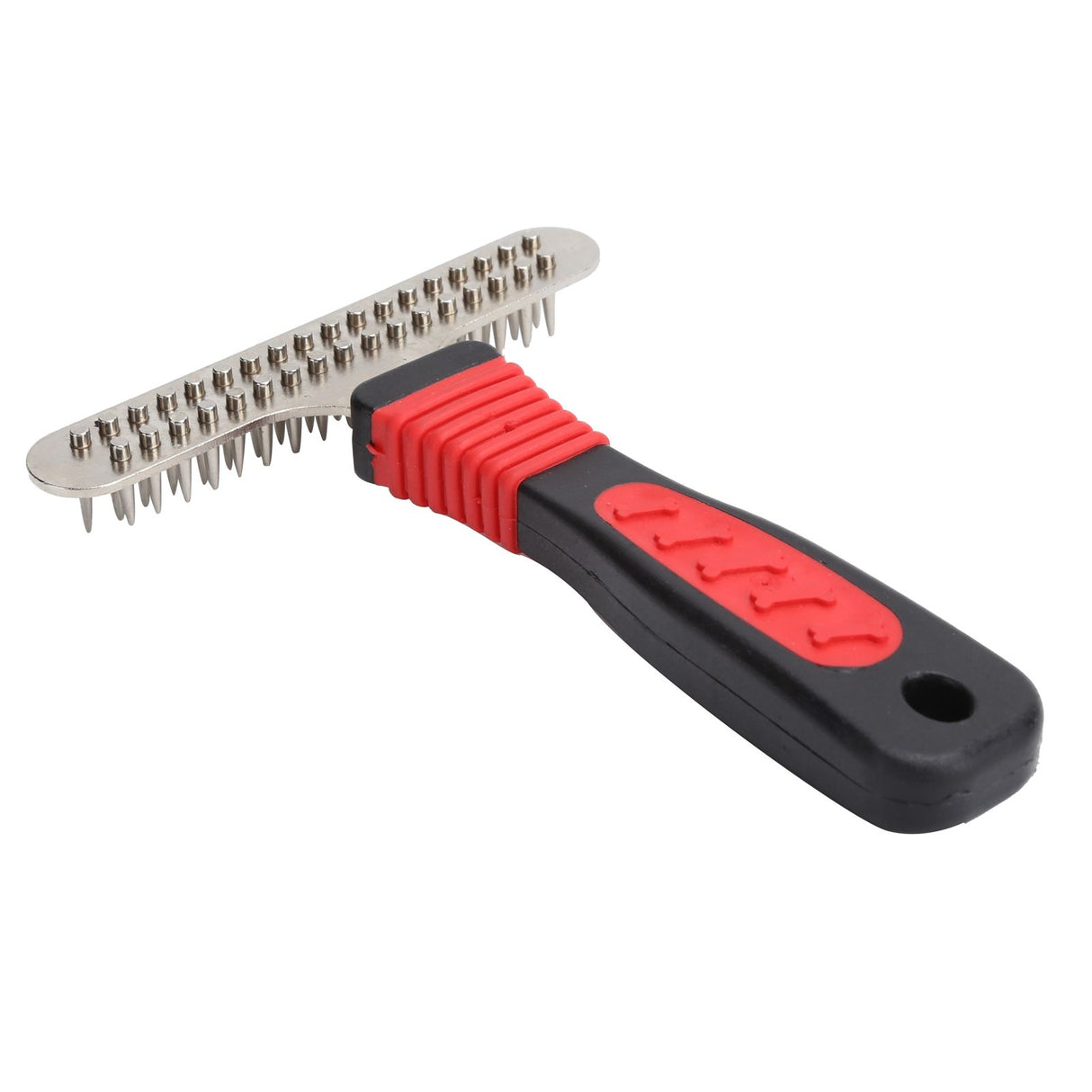 Pet Fur Grooming Rake Stainless Steel Cleaning Brush Comb Dematting Tool for Dogs RabbitsDouble Row