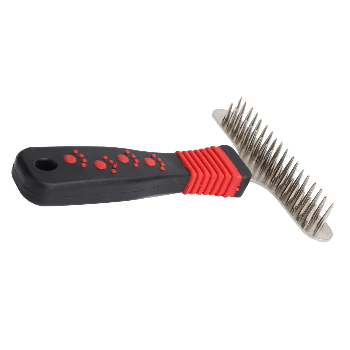 Pet Fur Grooming Rake Stainless Steel Cleaning Brush Comb Dematting Tool for Dogs RabbitsDouble Row