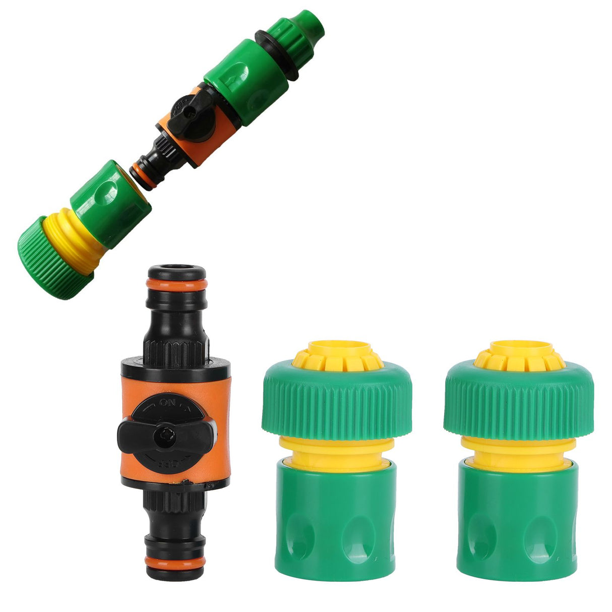 3PCS /Set American Type On/Off Ball Valve Garden Hose Quick Connectors Hose Repair KitG3/4