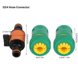3PCS /Set American Type On/Off Ball Valve Garden Hose Quick Connectors Hose Repair KitG3/4 - Extra Image