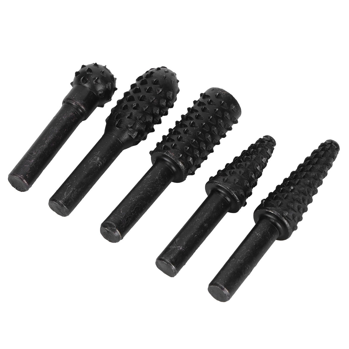 5PCs set Wood Carving File Rasp Woodworking Special Shaped Rotating Embossed Grinding Head