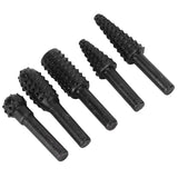 5PCs set Wood Carving File Rasp Woodworking Special Shaped Rotating Embossed Grinding Head