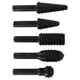 5PCs set Wood Carving File Rasp Woodworking Special Shaped Rotating Embossed Grinding Head