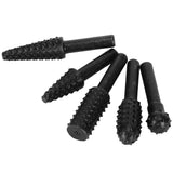 5PCs set Wood Carving File Rasp Woodworking Special Shaped Rotating Embossed Grinding Head - Extra Image