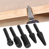 5PCs set Wood Carving File Rasp Woodworking Special Shaped Rotating Embossed Grinding Head - Extra Image
