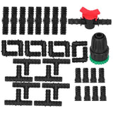 34Pcs/Set Drip Irrigation Kit G1/2 Faucet Adapter Tee Connector Spray Watering Supplies