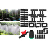 34Pcs/Set Drip Irrigation Kit G1/2 Faucet Adapter Tee Connector Spray Watering Supplies