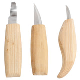 3Pcs/Set DIY Woodcarving Cutter Kit Stainless Steel Knives Woodworking Accessory