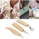 3Pcs/Set DIY Woodcarving Cutter Kit Stainless Steel Knives Woodworking Accessory - Extra Image