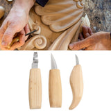 3Pcs/Set DIY Woodcarving Cutter Kit Stainless Steel Knives Woodworking Accessory