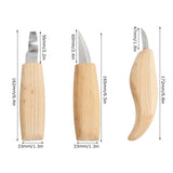 3Pcs/Set DIY Woodcarving Cutter Kit Stainless Steel Knives Woodworking Accessory