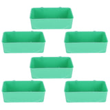 10Pcs Bird Food Water Feeder Plastic Feeding Bowl Trough Bird Bathtub Accessories - Close-Up Angle