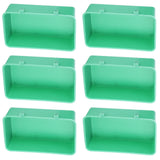 10Pcs Bird Food Water Feeder Plastic Feeding Bowl Trough Bird Bathtub Accessories - Low Angle