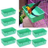 10Pcs Bird Food Water Feeder Plastic Feeding Bowl Trough Bird Bathtub Accessories