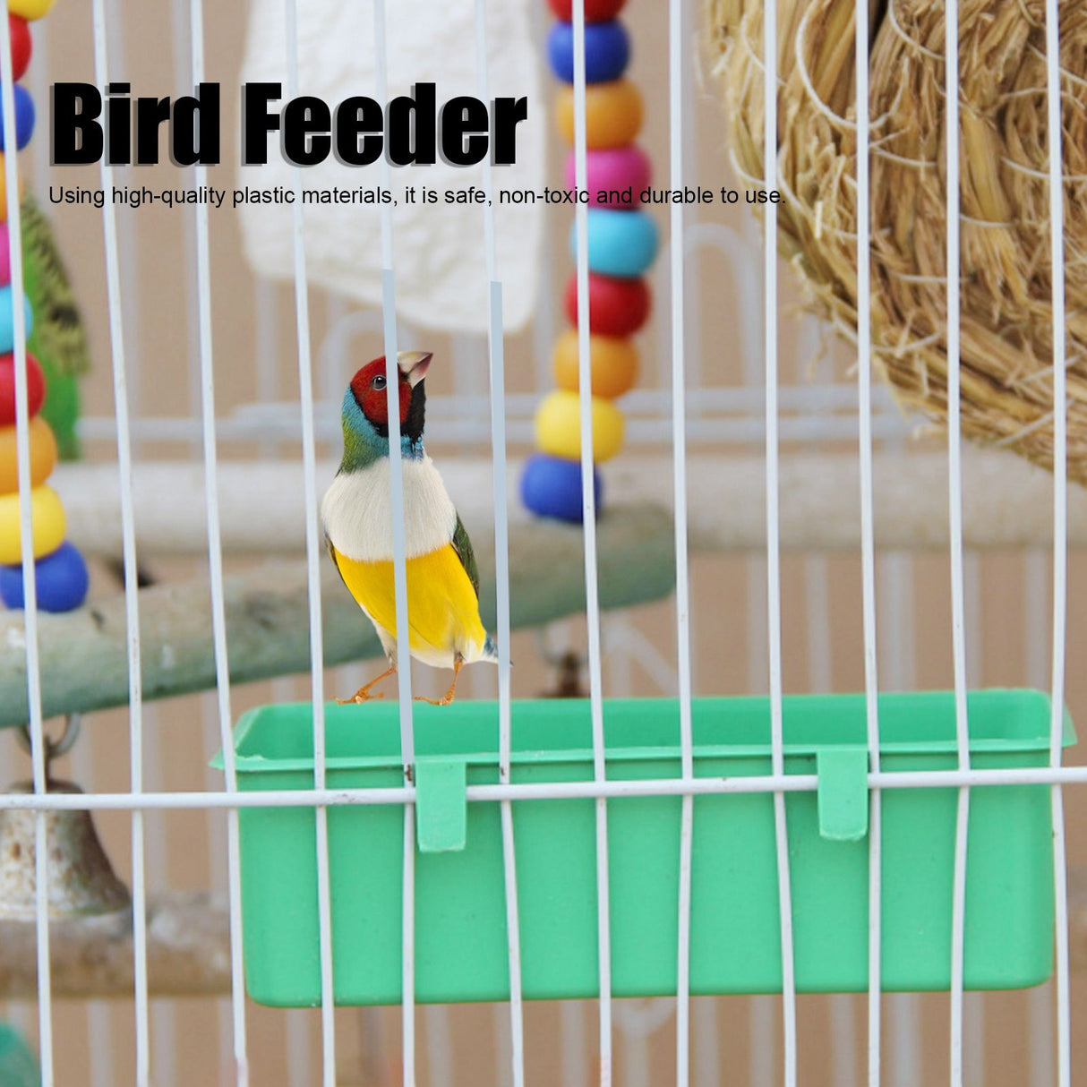 10Pcs Bird Food Water Feeder Plastic Feeding Bowl Trough Bird Bathtub Accessories