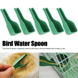 5Pcs Bird Feeding Spoon Plastic Food Shovel Birdcage Feeder Accessories Supplies