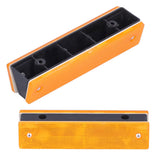 2PCS Rectangle Reflective Sign Road Stud Marker for Highway Traffic Warning Facilities(YellowYellow )