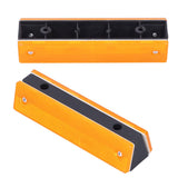 2PCS Rectangle Reflective Sign Road Stud Marker for Highway Traffic Warning Facilities(YellowYellow )