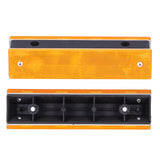 2PCS Rectangle Reflective Sign Road Stud Marker for Highway Traffic Warning Facilities(YellowYellow )