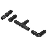 20Pcs/Set Drip Irrigation Sprinkler System Elbow Tee Coupling Connectors Garden Supplies