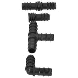 20Pcs/Set Drip Irrigation Sprinkler System Elbow Tee Coupling Connectors Garden Supplies