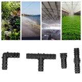 20Pcs/Set Drip Irrigation Sprinkler System Elbow Tee Coupling Connectors Garden Supplies