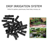 20Pcs/Set Drip Irrigation Sprinkler System Elbow Tee Coupling Connectors Garden Supplies