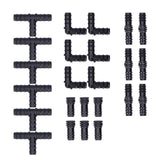 24Pcs/Set Drip Irrigation Fitting Kit 1/2 Tubing Barbed Connectors for Garden Greenhouse