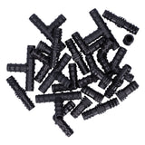 24Pcs/Set Drip Irrigation Fitting Kit 1/2 Tubing Barbed Connectors for Garden Greenhouse