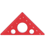 Aluminum Alloy Triangular Ruler Thicken Height Ruler DIY Woodworking Measuring Tool