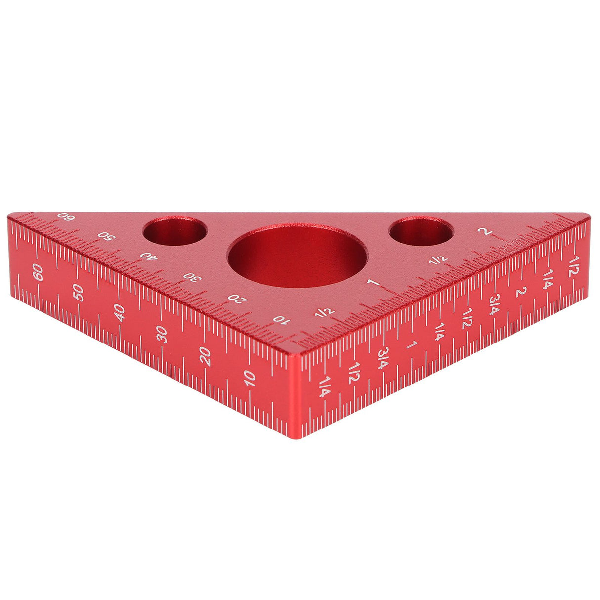 Aluminum Alloy Triangular Ruler Thicken Height Ruler DIY Woodworking Measuring Tool