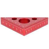 Aluminum Alloy Triangular Ruler Thicken Height Ruler DIY Woodworking Measuring Tool - Top-Down View