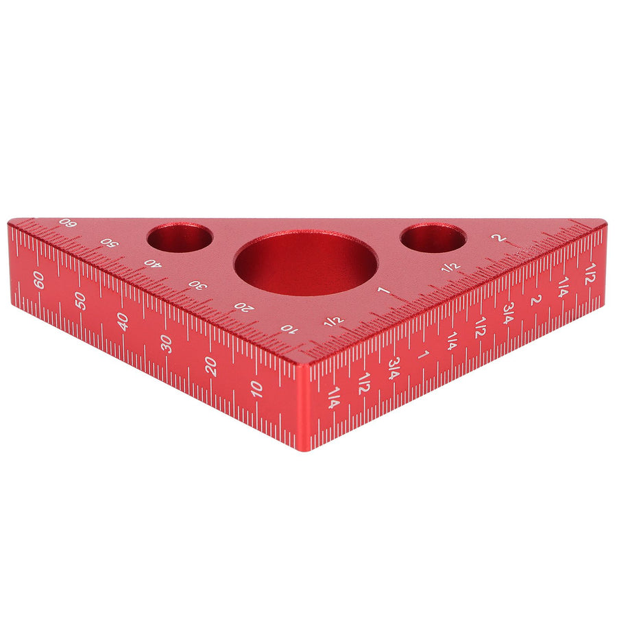 Aluminum Alloy Triangular Ruler Thicken Height Ruler DIY Woodworking Measuring Tool