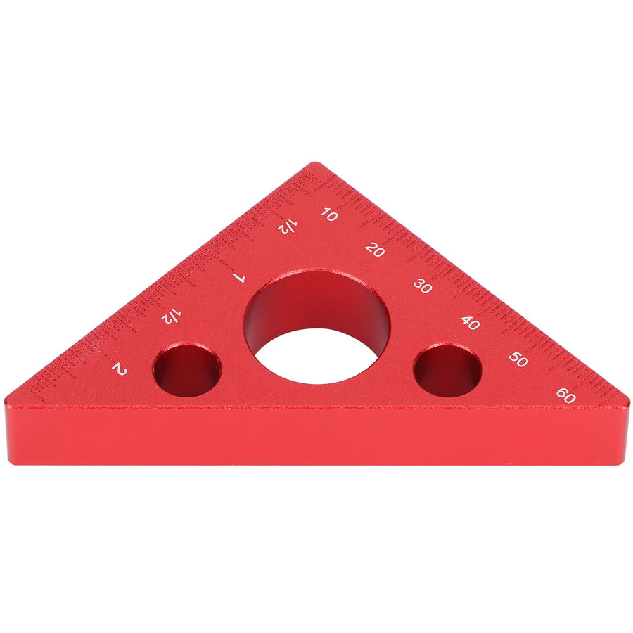 Aluminum Alloy Triangular Ruler Thicken Height Ruler DIY Woodworking Measuring Tool