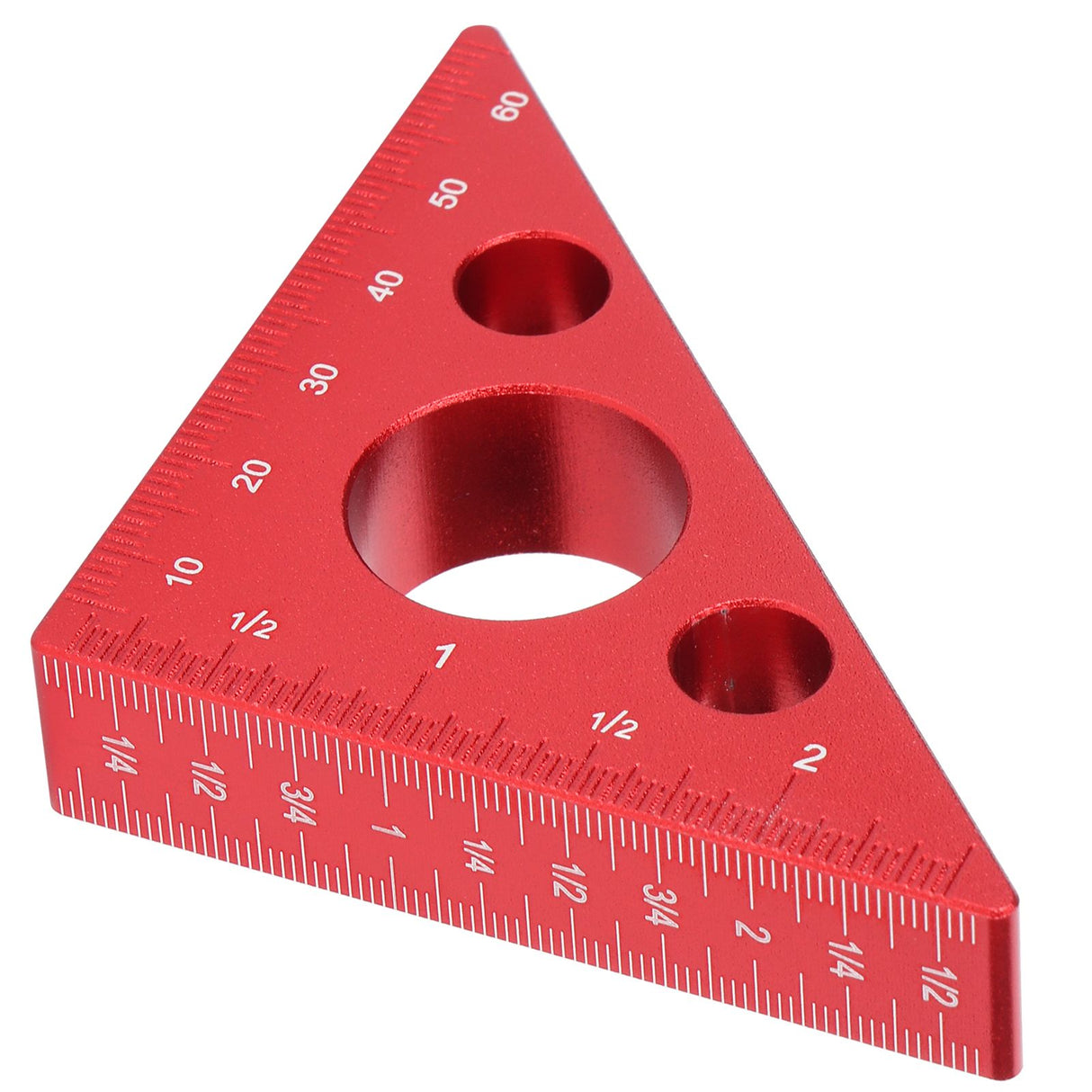 Aluminum Alloy Triangular Ruler Thicken Height Ruler DIY Woodworking Measuring Tool