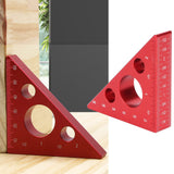 Aluminum Alloy Triangular Ruler Thicken Height Ruler DIY Woodworking Measuring Tool