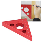 Aluminum Alloy Triangular Ruler Thicken Height Ruler DIY Woodworking Measuring Tool