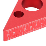 Aluminum Alloy Triangular Ruler Thicken Height Ruler DIY Woodworking Measuring Tool